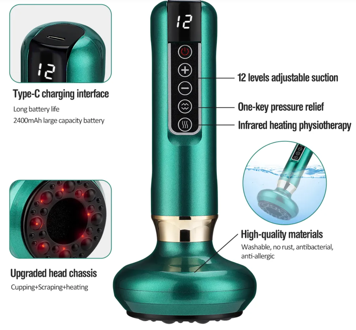CupGlow Electric Cupping & Gua Sha Massager